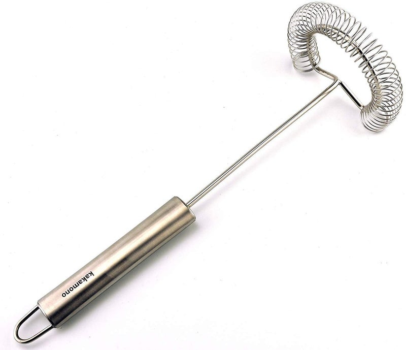 kakamono Egg Whisk Egg Beater Stainless Surround helixSpring Coil Egg Frother, Milk and Egg- Kitchen Utensils for Blending,Magic Hand Held Sauce Stirrer Frother 10"â€¦ - Image 1